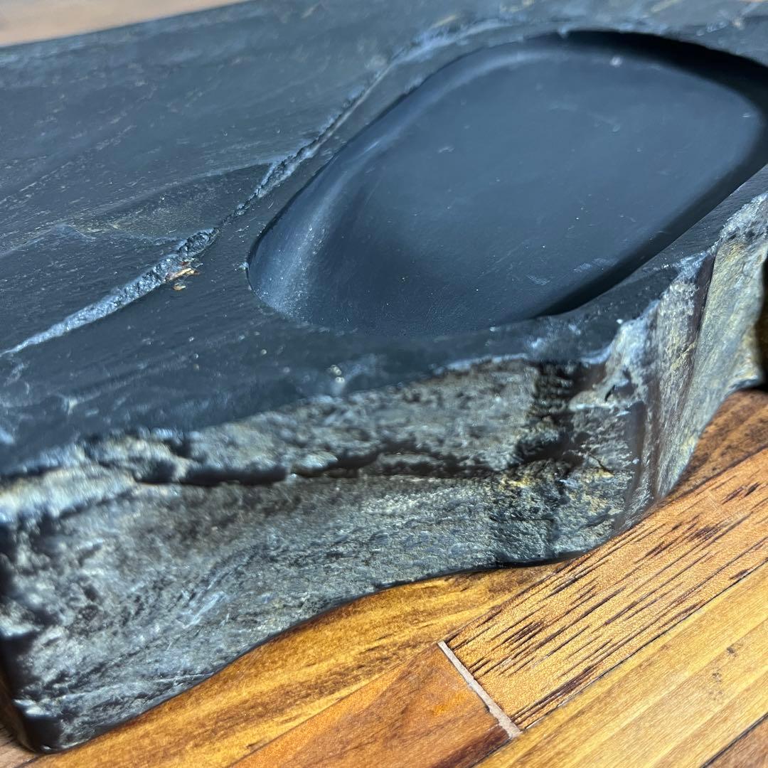 龍渓硯 彫銘入り 天然石硯 筆墨 書道用品 重厚型 送料込み