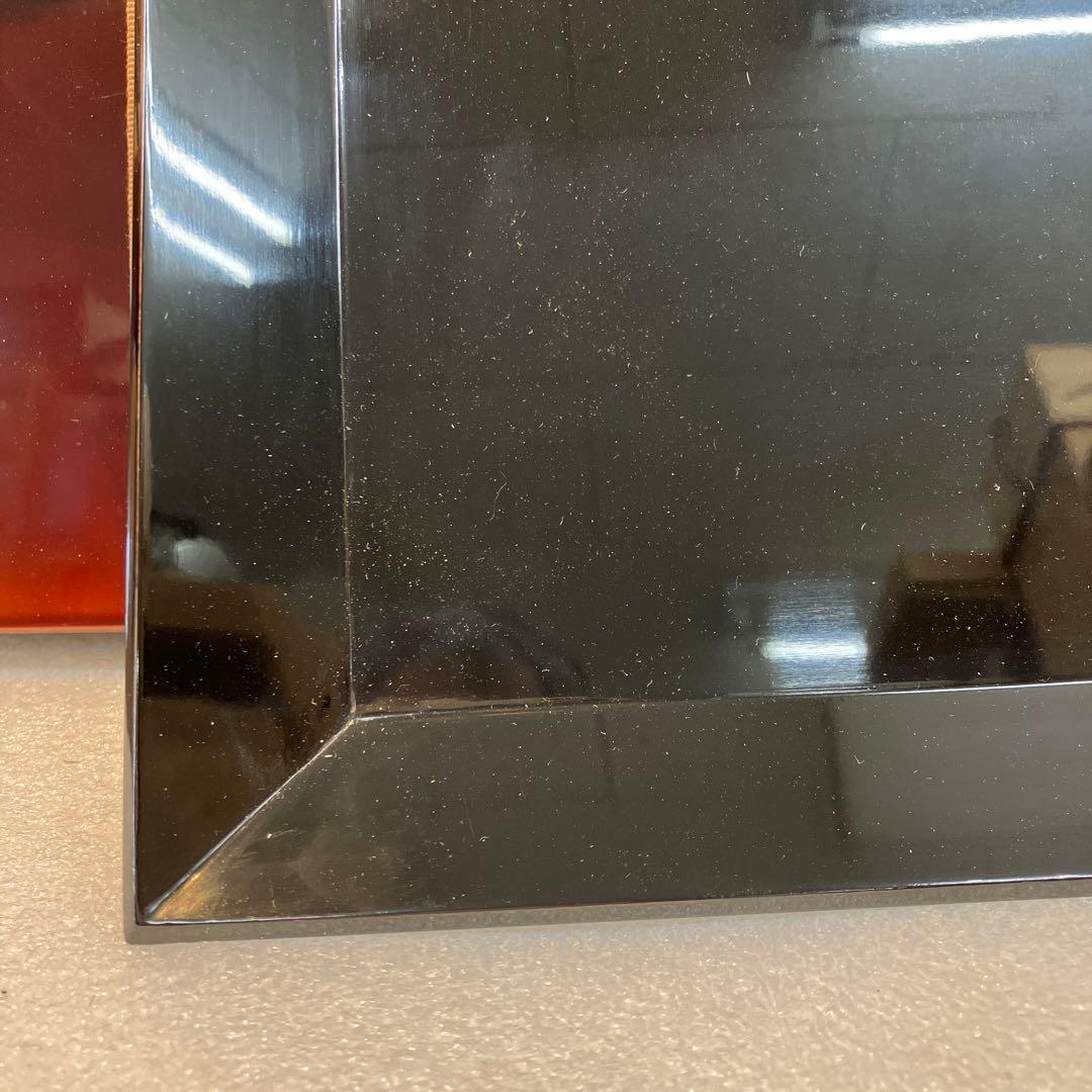 茶道具　盆　漆器　黒塗　盆　漆塗り共箱　N6KOB