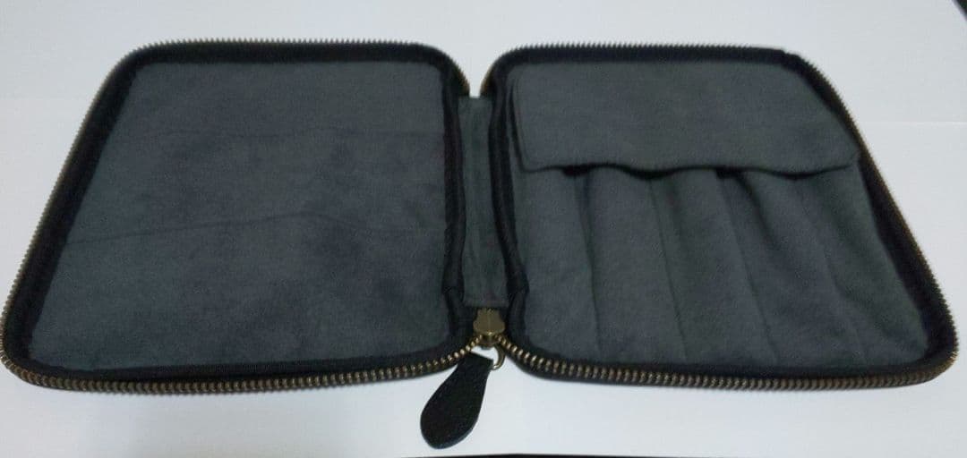 アンドリーベ &Liebe ペンケース 文具ポーチ 5本差し ペブルヌメ革