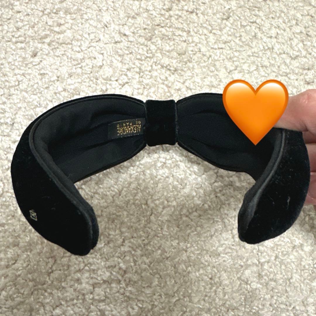 【美品】カチューシャ　ブラック　黒　アレクサンドルドゥパリ