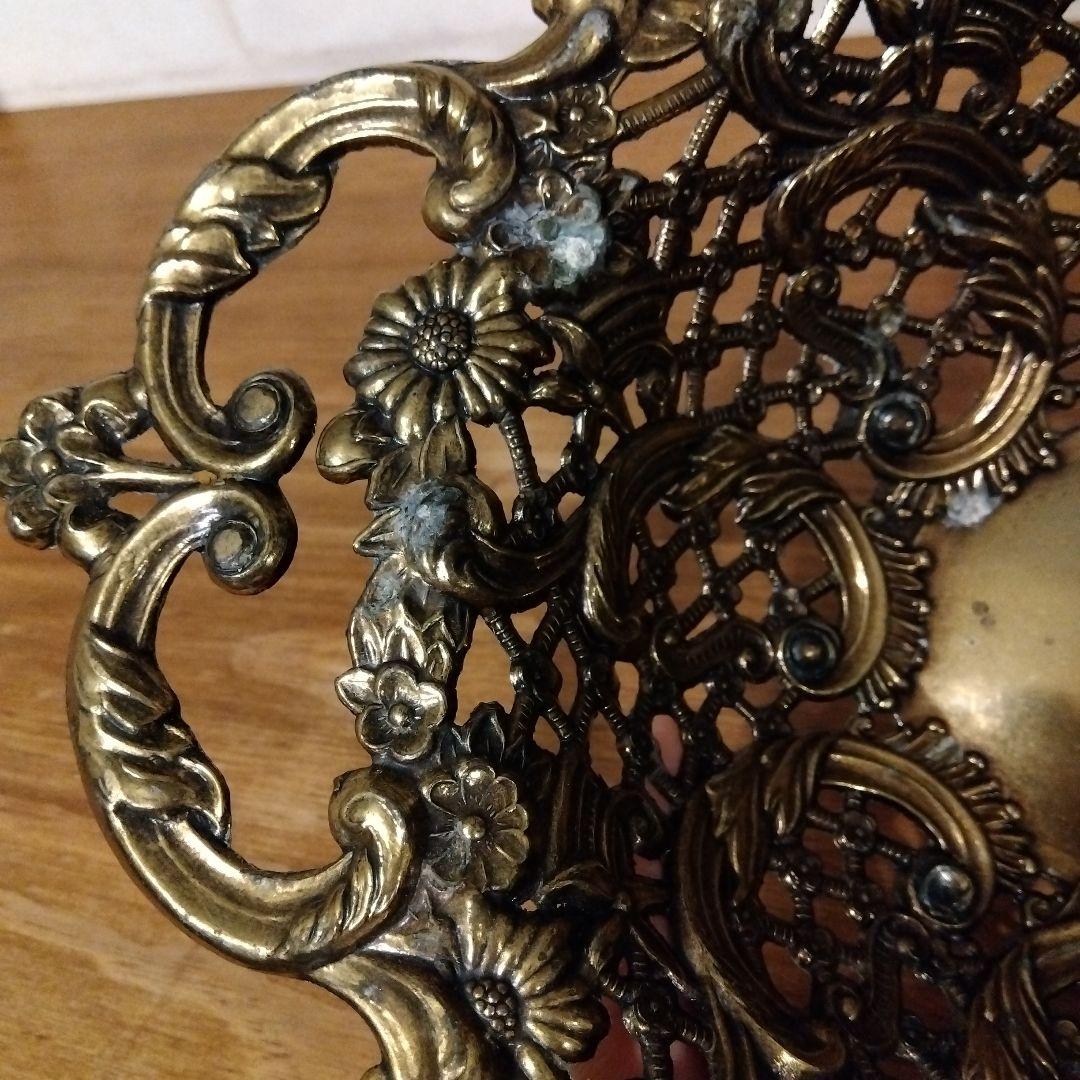 アンティーク調バスケット コルベイユ 籠 金属