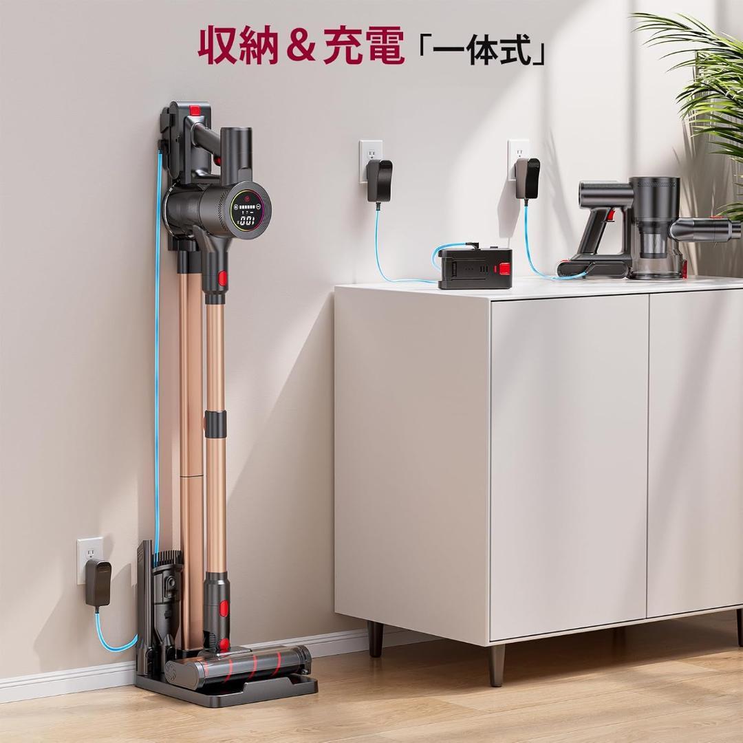 掃除機 コードレス　80Kpa超強力吸引！AI吸引力自動制御スティッククリーナー