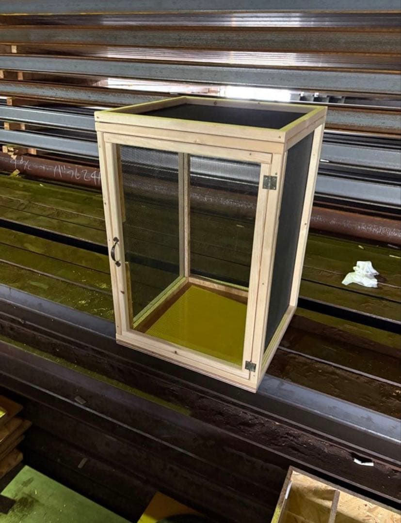 爬虫類ケージ　60×40×40 メッシュ　アクリル扉　カメレオン　ケージ　ペット