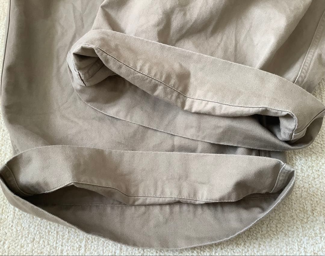 【ゴーシュ】カツラギワイドキュロットパンツ 8分丈 ベージュ