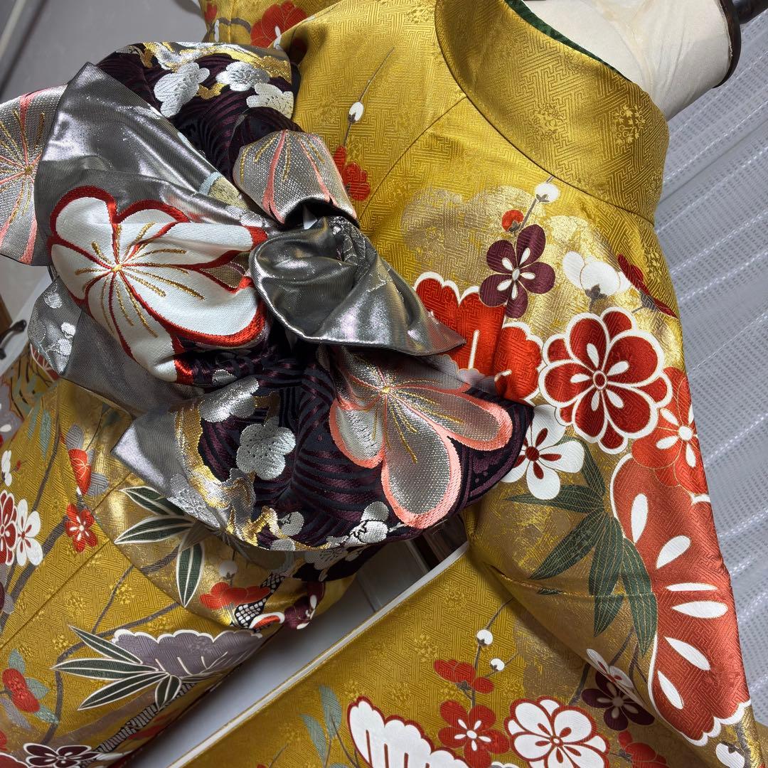 ＊ぽぽりん様＊【振袖フルセット】 豪華金彩 古典柄 藤 花柄 7点セット