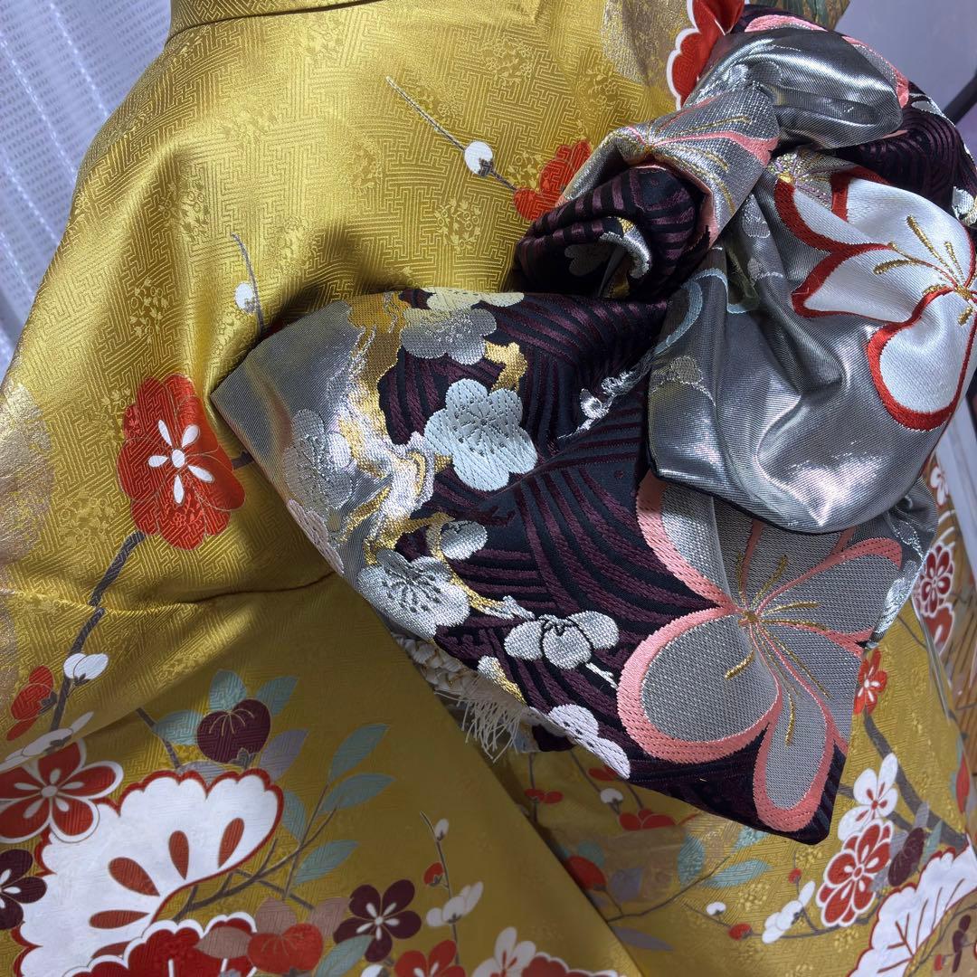 ＊ぽぽりん様＊【振袖フルセット】 豪華金彩 古典柄 藤 花柄 7点セット