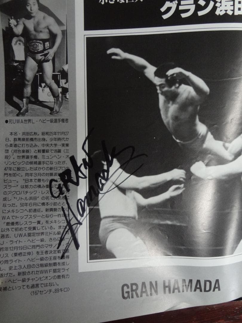 新日本プロレス 81WWFビッグ・ファイト・シリーズパンフ●サイン入り