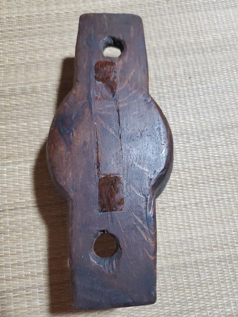 【李朝古道具】李朝木器 餅の印章