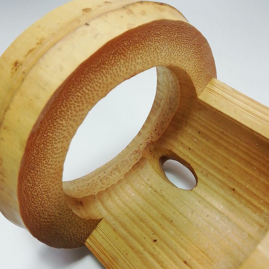 Ｓ４６６　花入　『竹一重切　花入』『大徳寺　立花大亀書』『銘　松風』　共箱