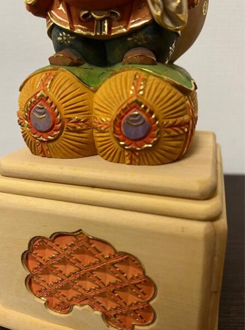 大黒天　新品　美品　仏像　木彫　商売繁盛　柘植　開運