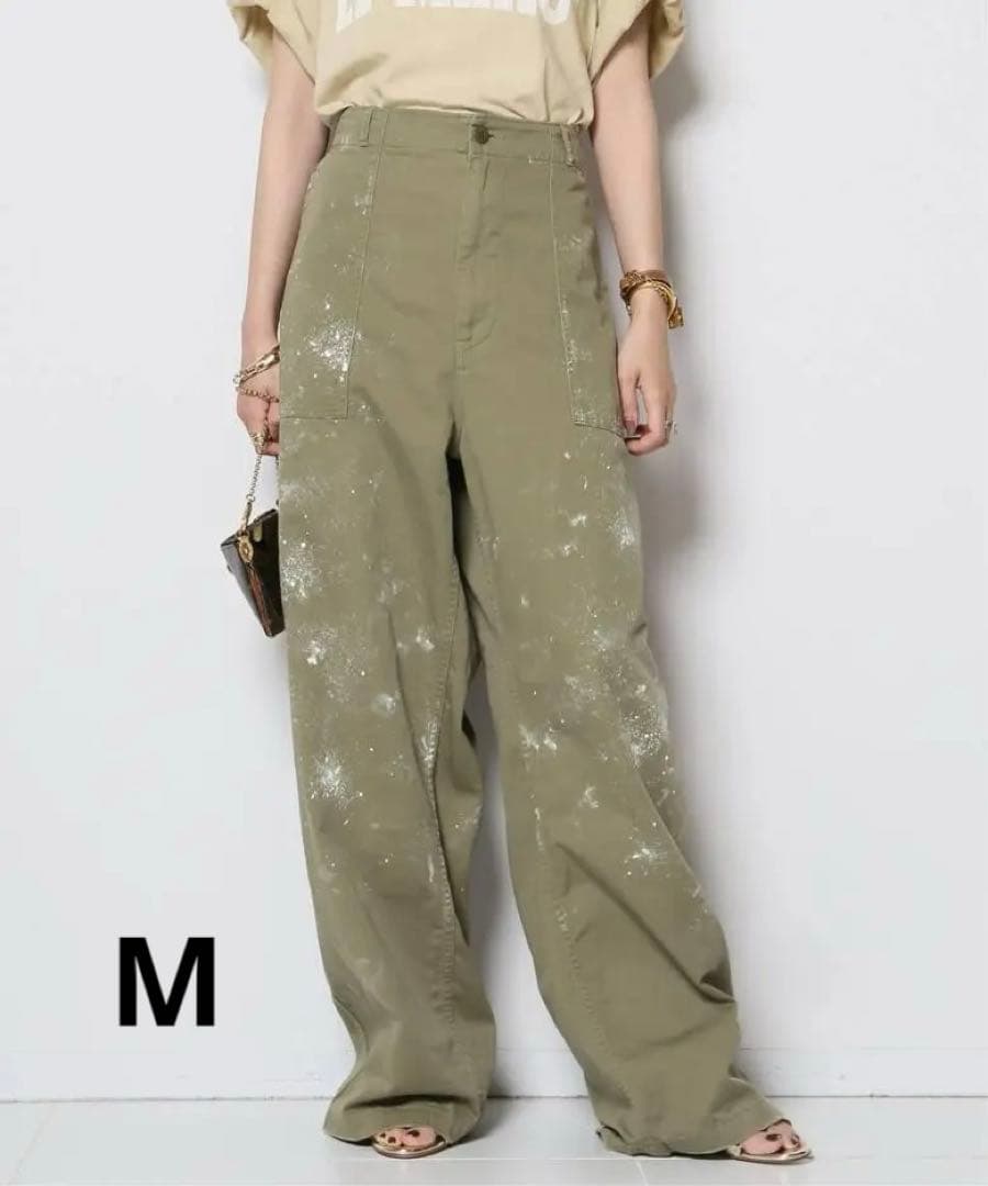 アティックバイジョンブル　ベイカー　ペインターパンツ　カーキ　М　美品