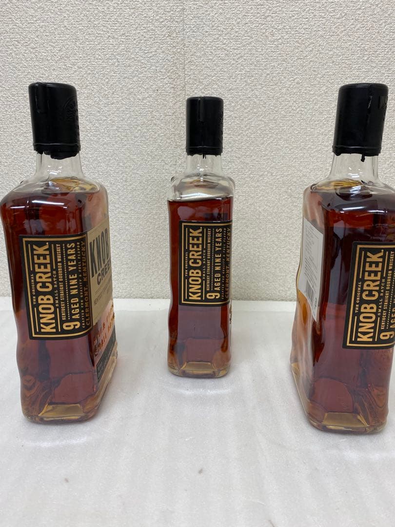 3-2351 ウイスキー ノブクリーク KNOB CREEK 9年 3本セット
