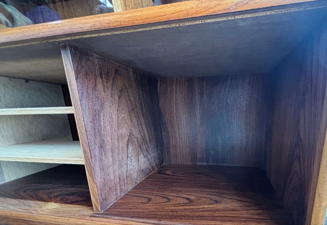 木製ガラス扉キャビネットサイドボード飾り棚ヴィンテージ引き出し付きレア商品