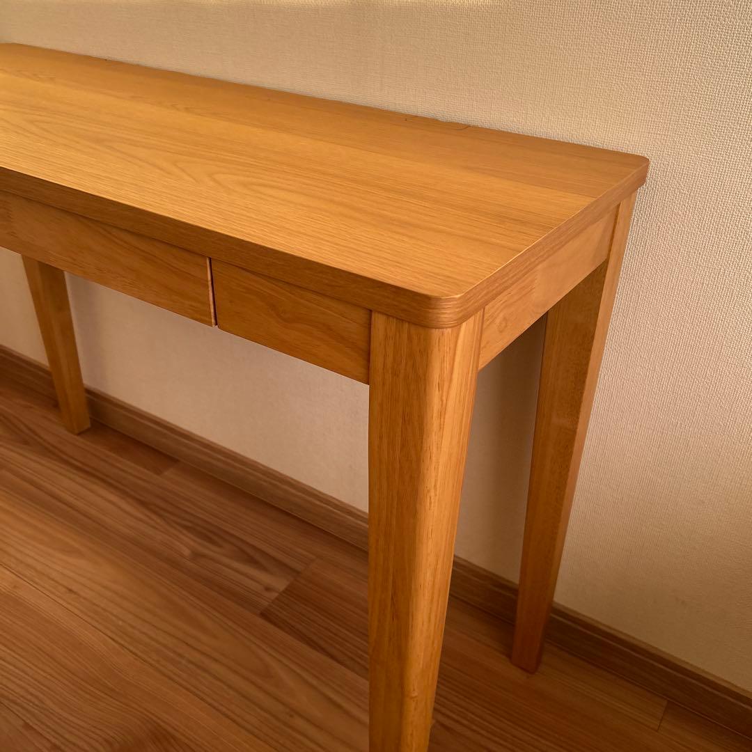 【美品】ベルメゾン パソコンデスク 木製 ナチュラル 学習机 100×40 cm