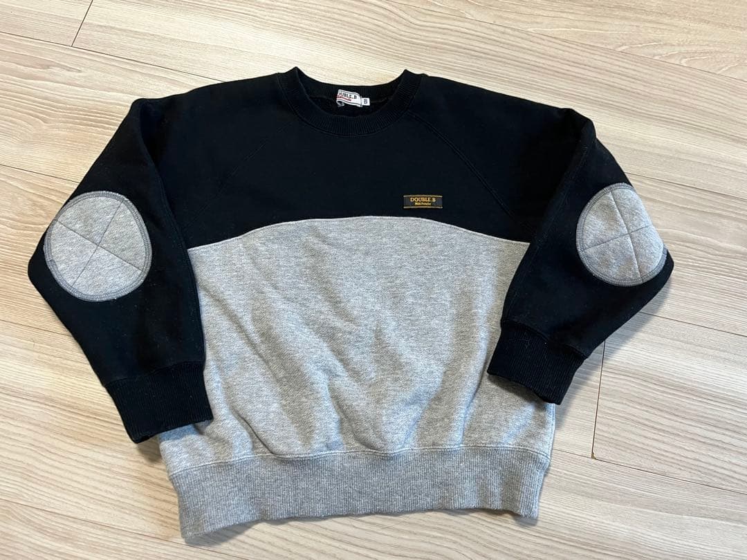 【ペアコーデ】ダブルB バックロゴトレーナー Lサイズ&120cm ダブルビー