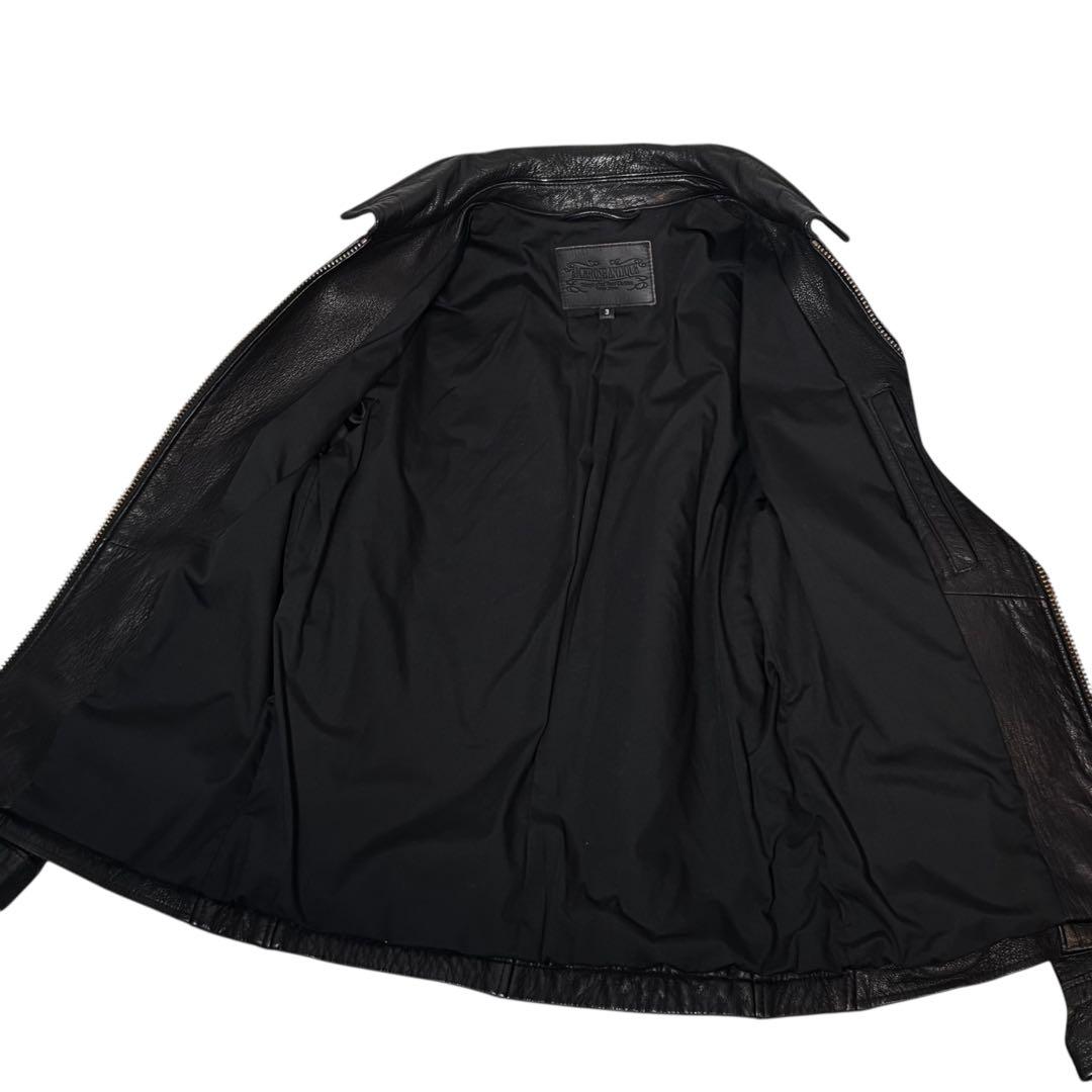 ジャックローズ アンティーク ライダースジャケット シングル ゴートレザー 美品