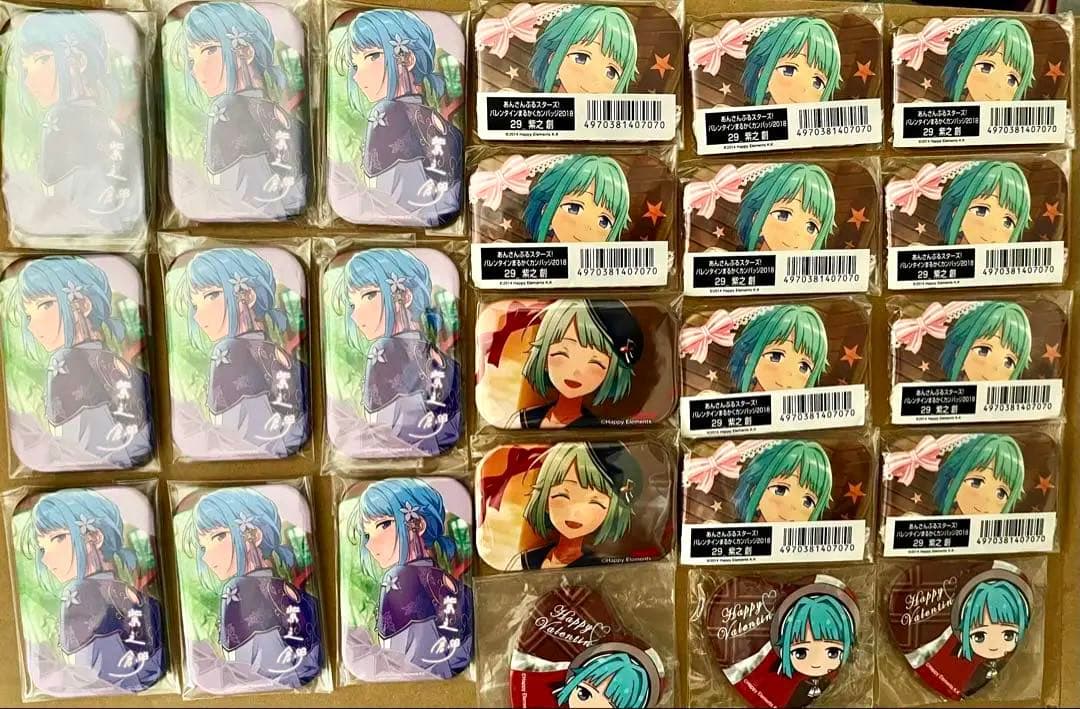 あんスタ 紫之創 一番カフェ バレンタイン 缶バッジ 薫 泉 晃牙 中国 色紙