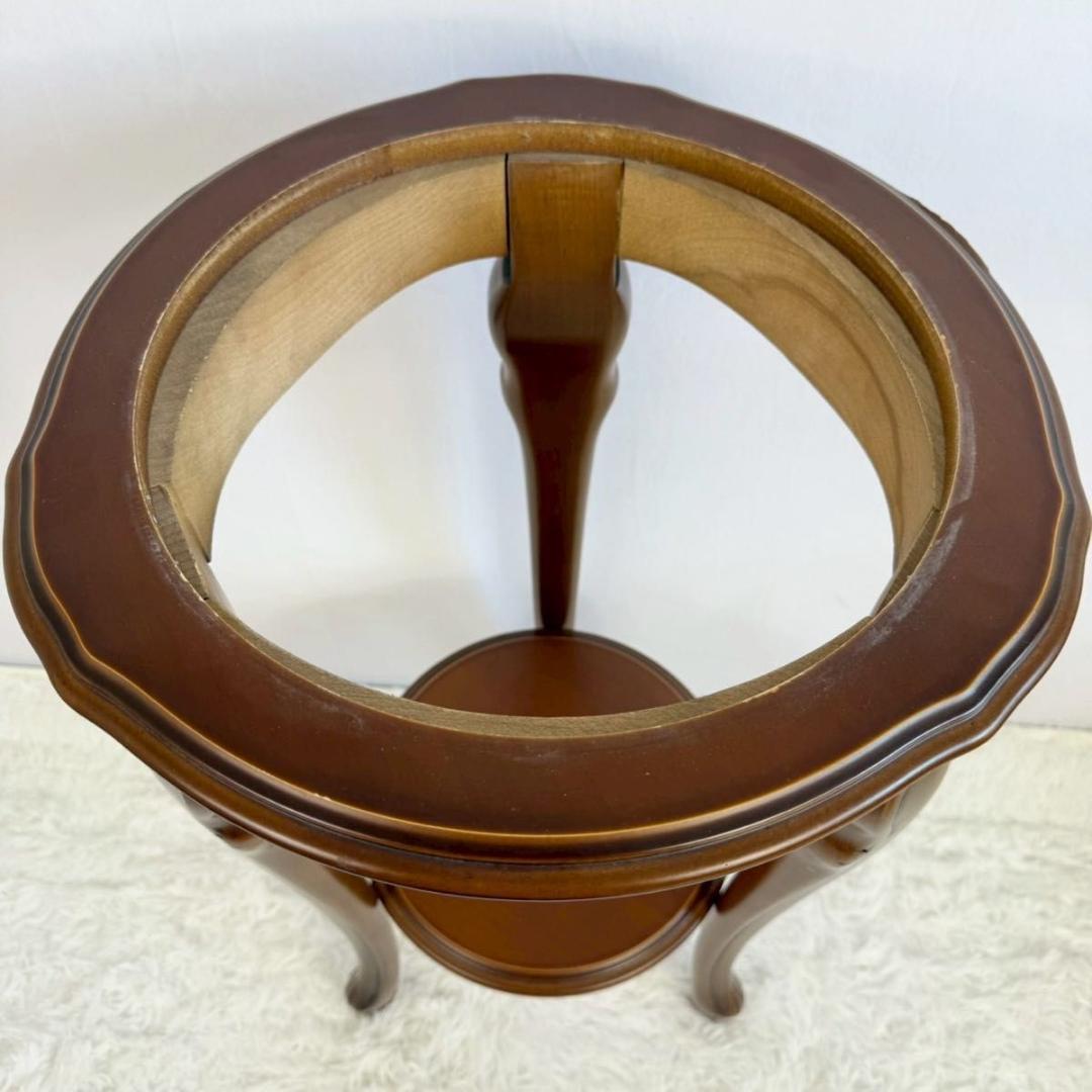 【美品】大理石調　サイドテーブル コンソールテーブル 猫足花台　イタリア製