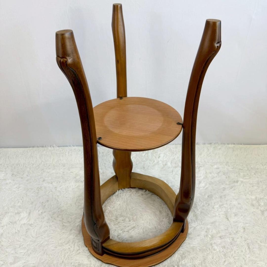 【美品】大理石調　サイドテーブル コンソールテーブル 猫足花台　イタリア製