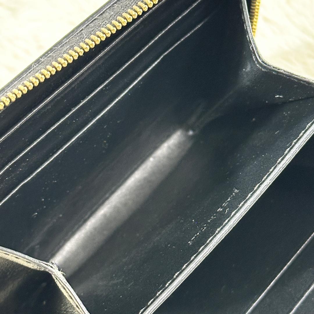 CELINE ケース トリオンフ レザー 黒 型押し 箱付き