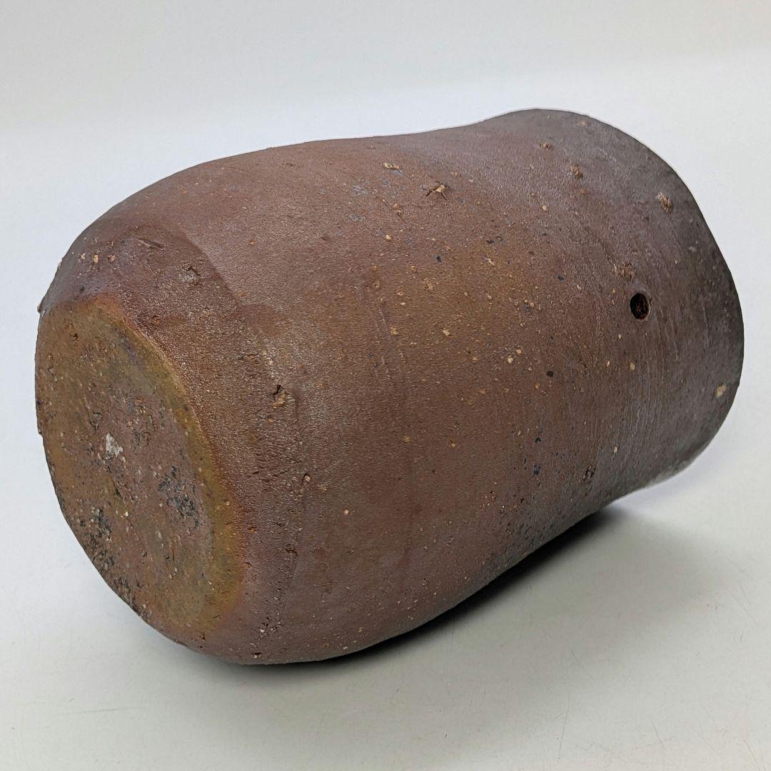 人間国宝 藤原雄 備前焼 掛花入 合箱栞 花器 フラワーベース 花瓶 花生 抹茶