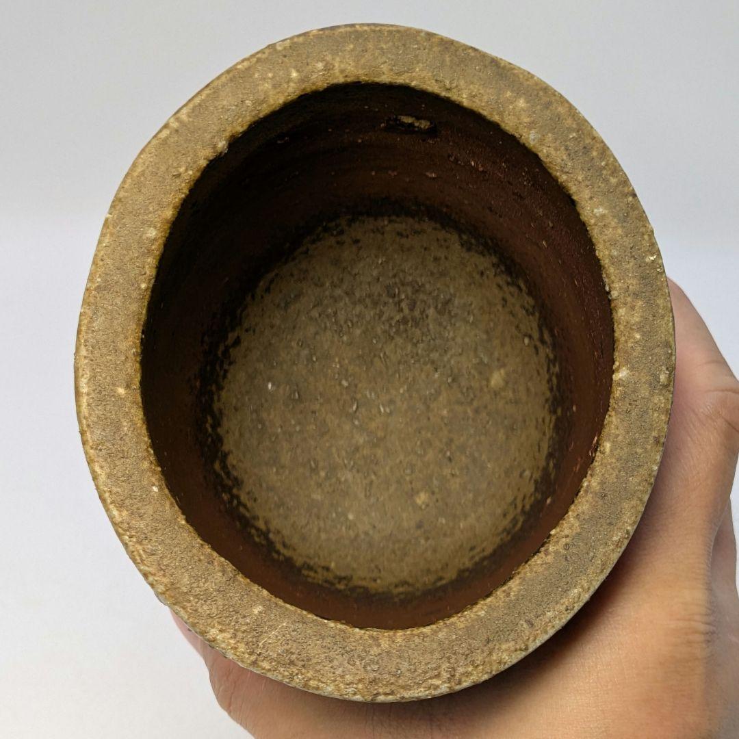 人間国宝 藤原雄 備前焼 掛花入 合箱栞 花器 フラワーベース 花瓶 花生 抹茶