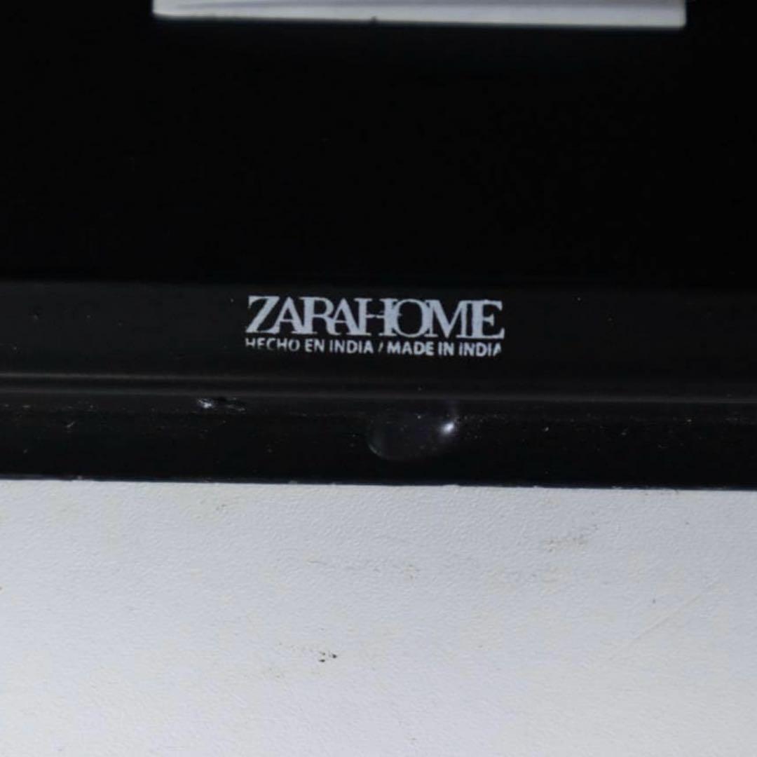 値下展示品 ザラホーム スクエアメタルベース サイドテーブル ブラック 鉄製