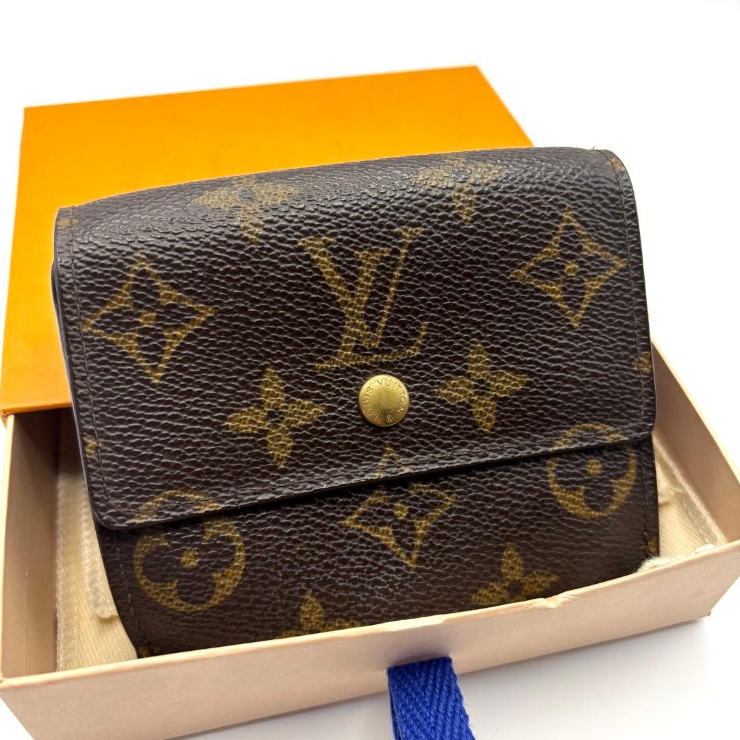 箱袋あり ヴィトン モノグラム 三つ折り財布 ビエカルト クレディ M61652