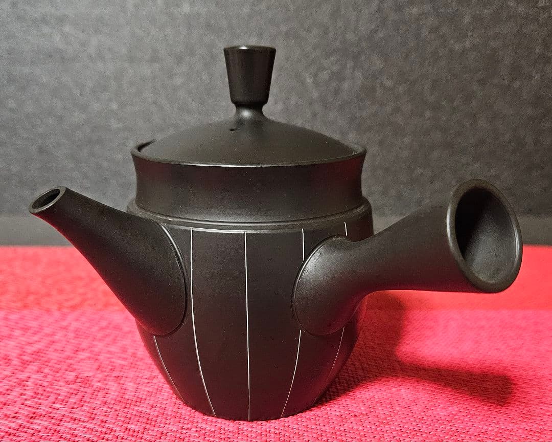 常滑焼　名工　柴田好明　作　黒泥茶注　急須　煎茶急須　常滑茶注　茶道具　茶器