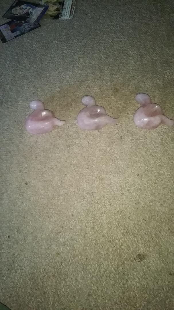 ローズクオーツ　蛇　三人組