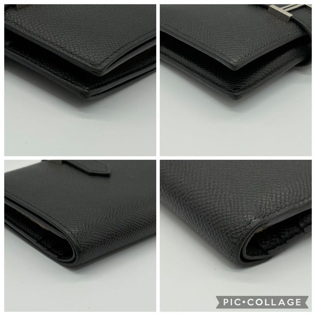 ♡美品♡ エルメス HERMES ベアンコンパクト 二つ折り財布 ブラック