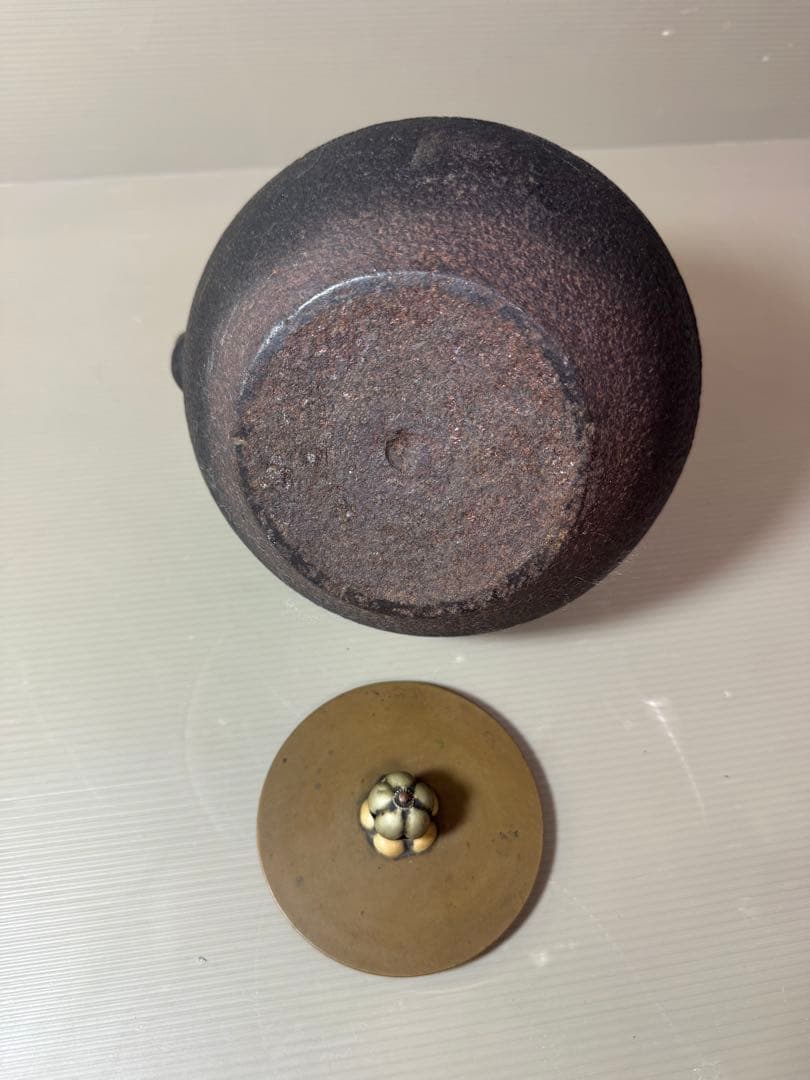 2855 茶道具　龍文堂　竹文　鉄瓶