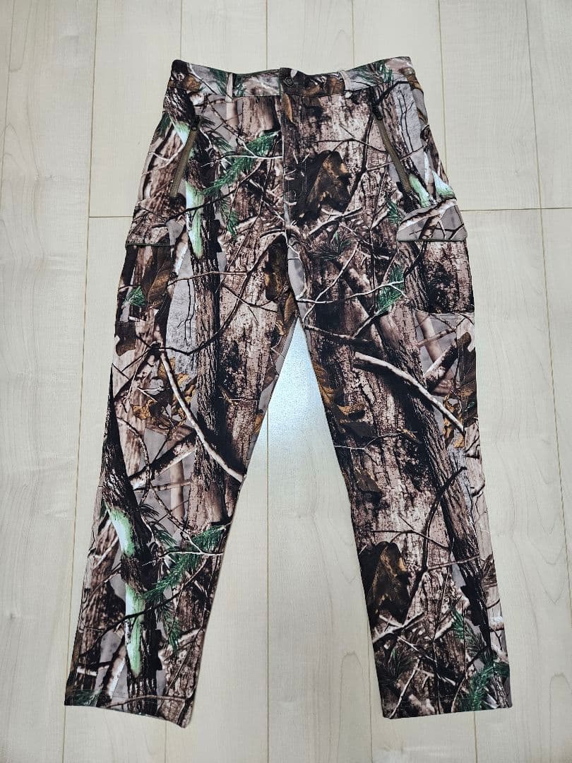 ②リアルツリー柄 迷彩服 セットアップ 上下セット 冬用ジャンパー サバイバル