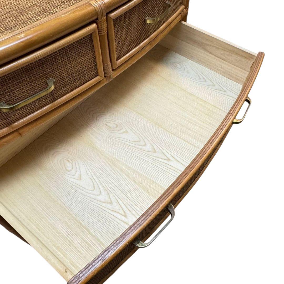 【希少】ラタン 藤 チェスト タンス 家具 アンティーク レトロ