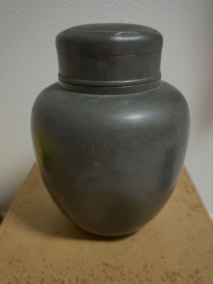 茶道具 古錫 在銘 大茶壺 茶心壷 茶入 骨董品