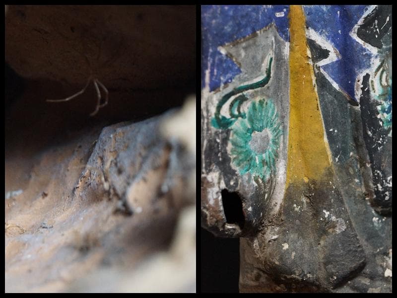 李朝 郷土人形『楽舞人』土人形 高さ35㎝★時代物★