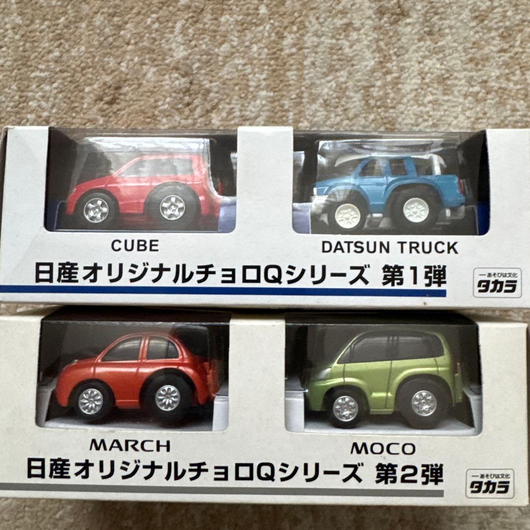 日産チョロQセット CUBE DATSUN TRUCK MARCH MOCO