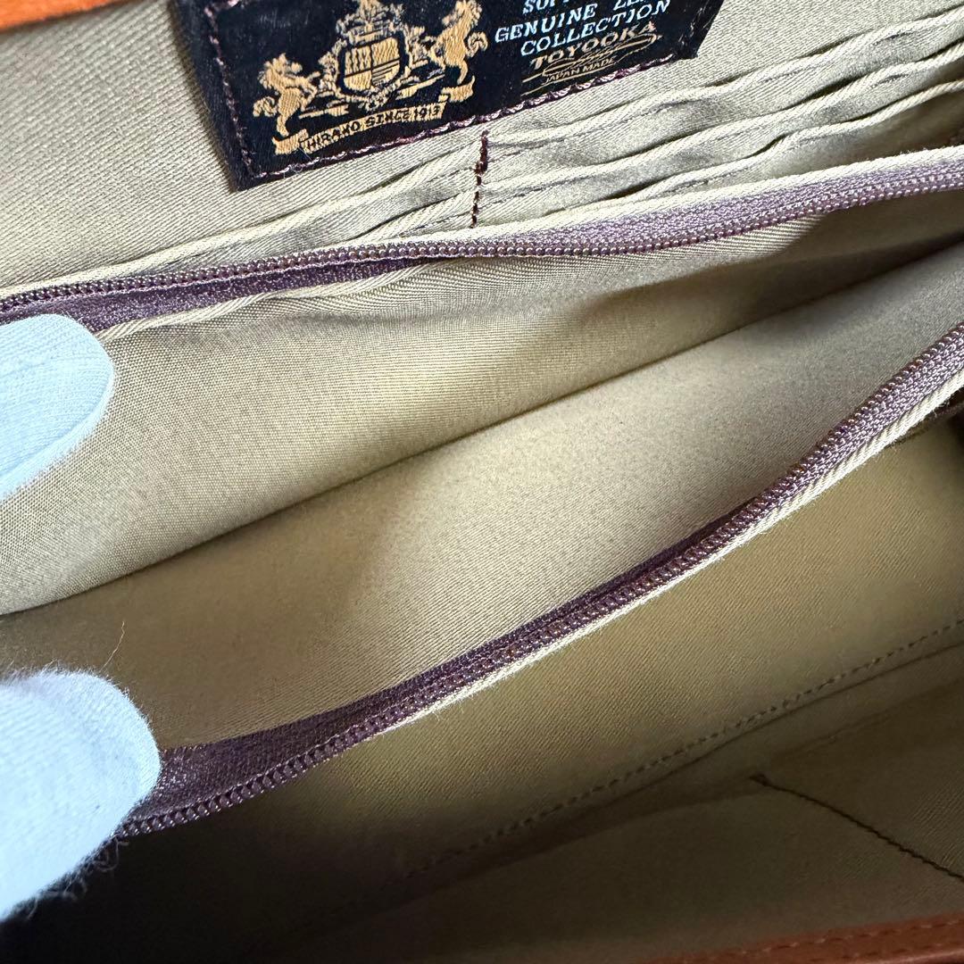 【極美品】SADDLE 豊岡鞄　ミニダレスバッグ　2way レザー　ブラウン