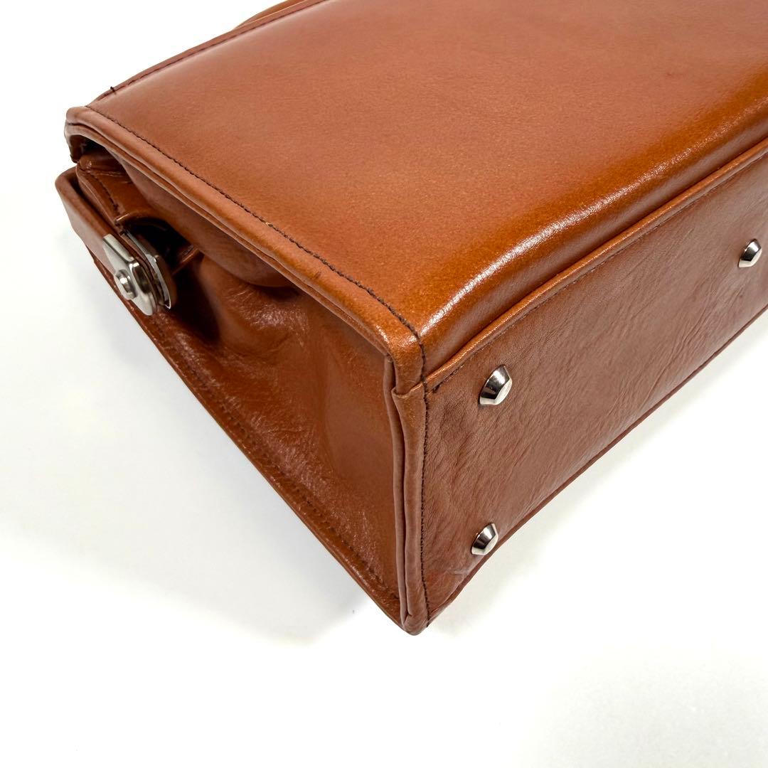 【極美品】SADDLE 豊岡鞄　ミニダレスバッグ　2way レザー　ブラウン