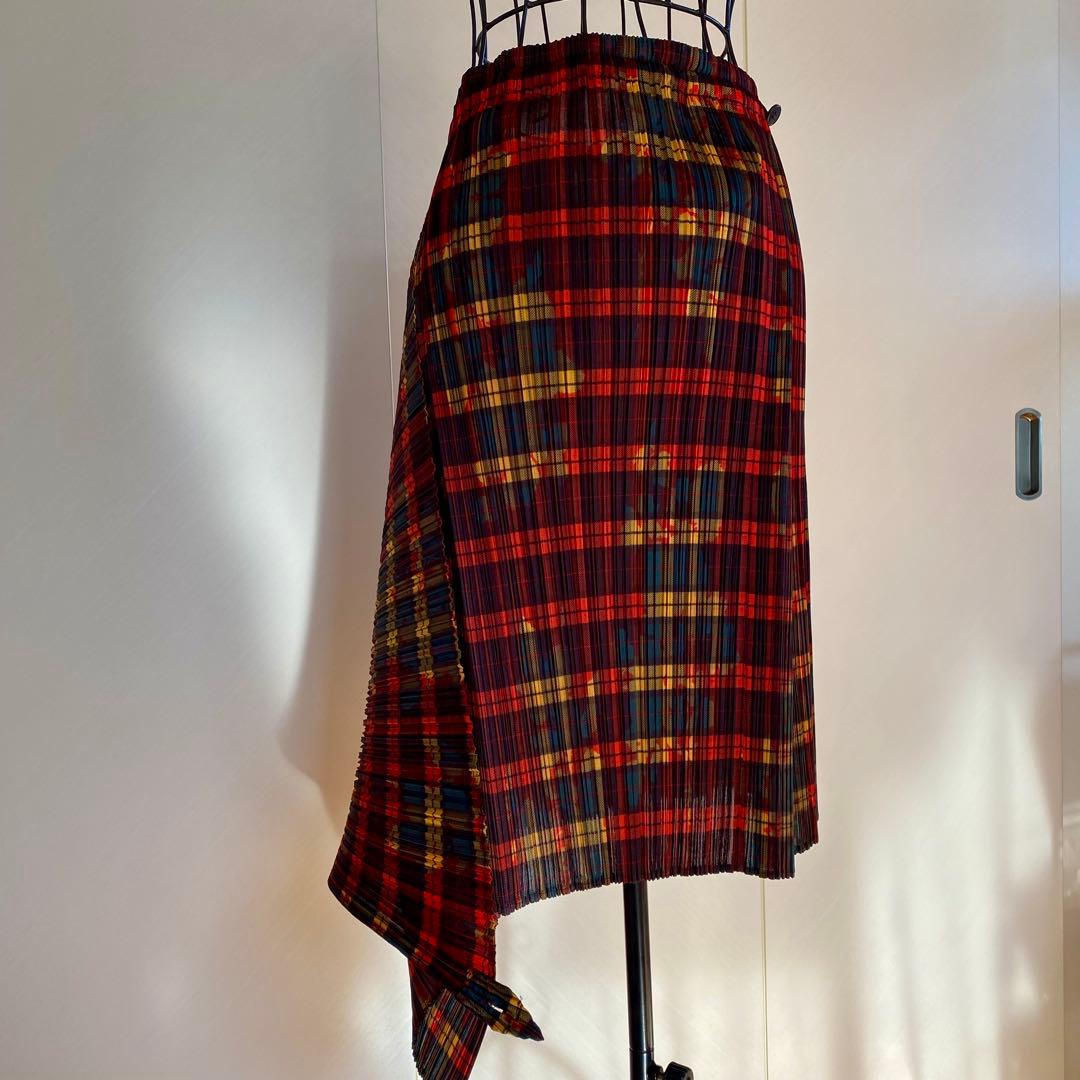 PLEATS PLEASE チェック柄 プリーツスカート