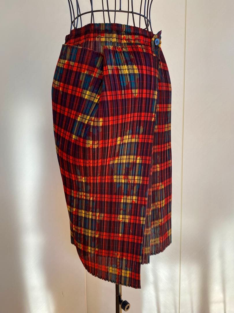 PLEATS PLEASE チェック柄 プリーツスカート