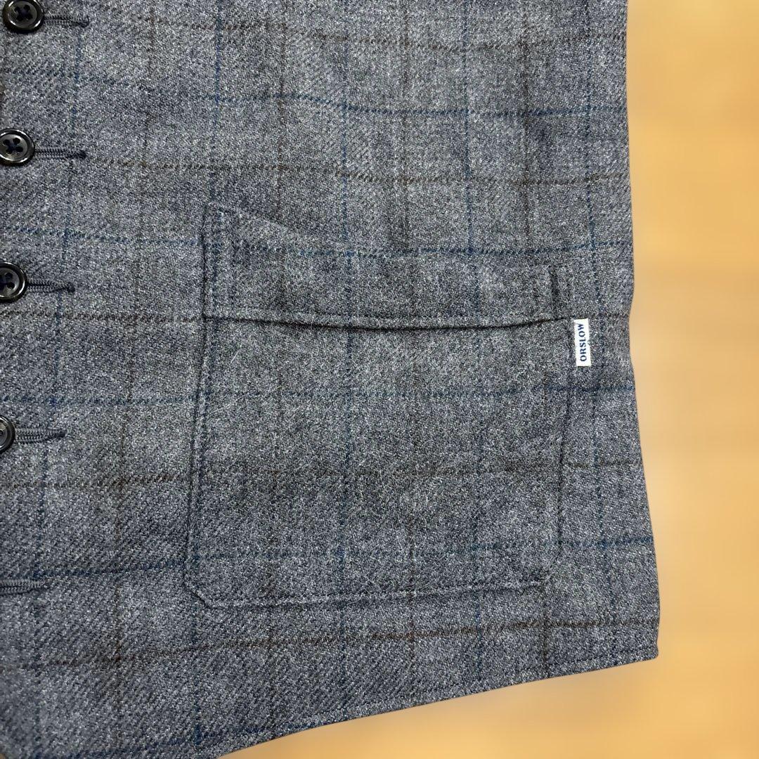 新品半額！オアスロウorslowヴィンテージレプリカ ウールチェックベスト