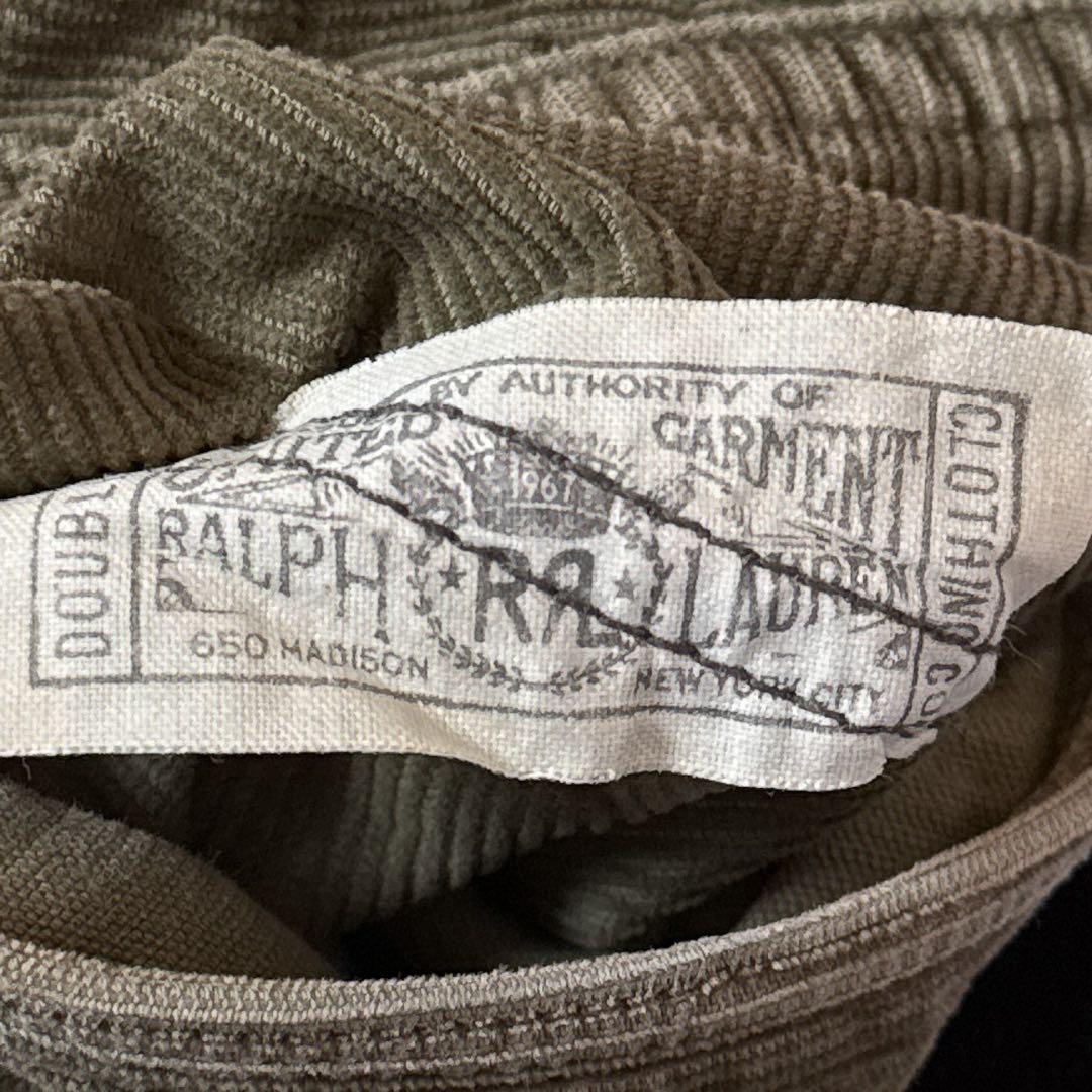 ろ*ー様 ラルフローレンRRL コーデュロイパンツ オリーブ IDEALジップメ