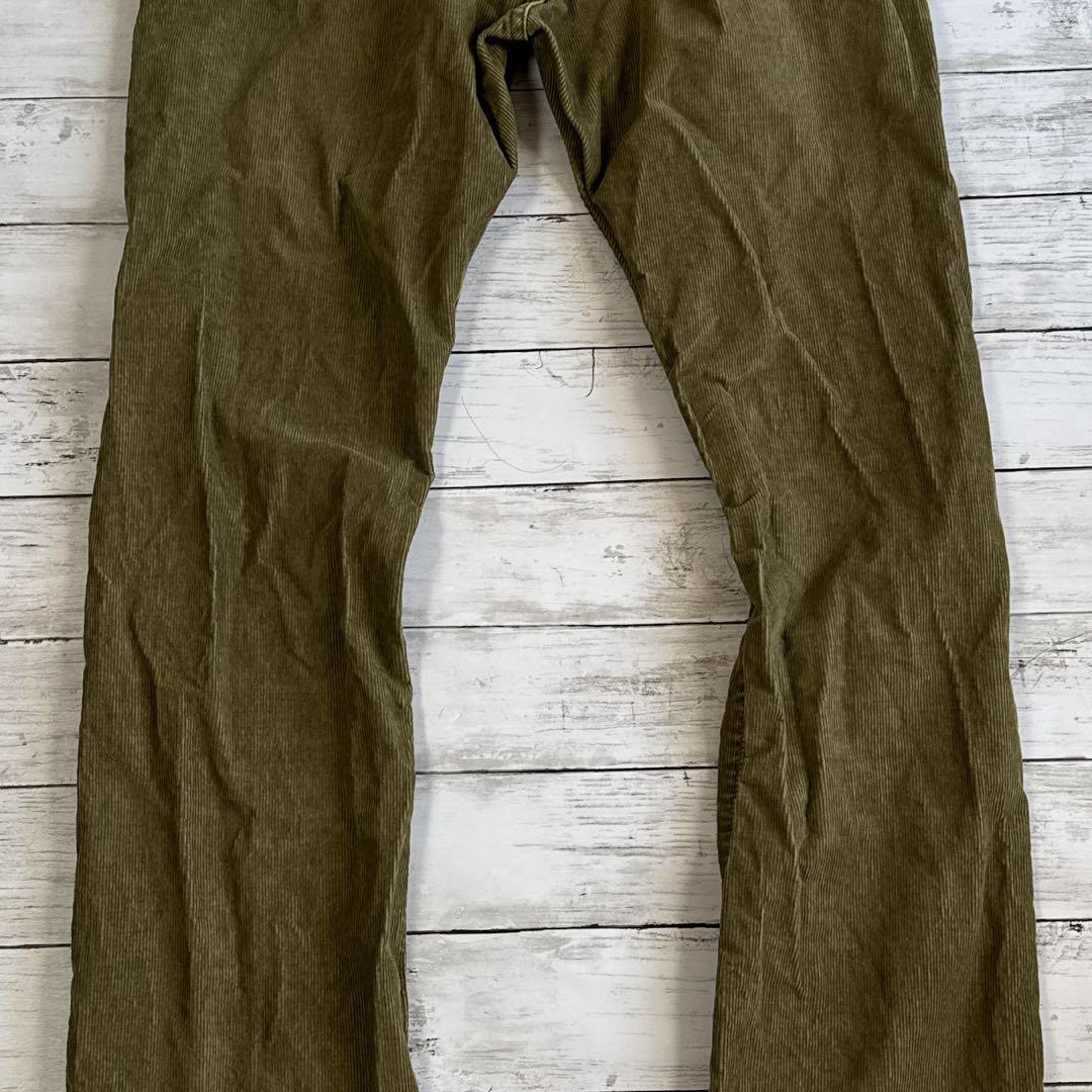 ろ*ー様 ラルフローレンRRL コーデュロイパンツ オリーブ IDEALジップメ