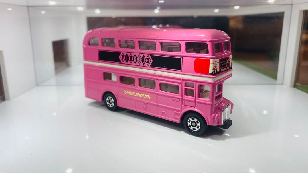 【超レア】ロングトミカL8-2-8 ロンドンバスＲＭ　希少ピンクカラー 日本製