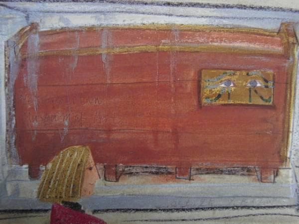 香月泰男、ニューヨーク（１３）、希少画集画、新品高級額、額装付、状態良好