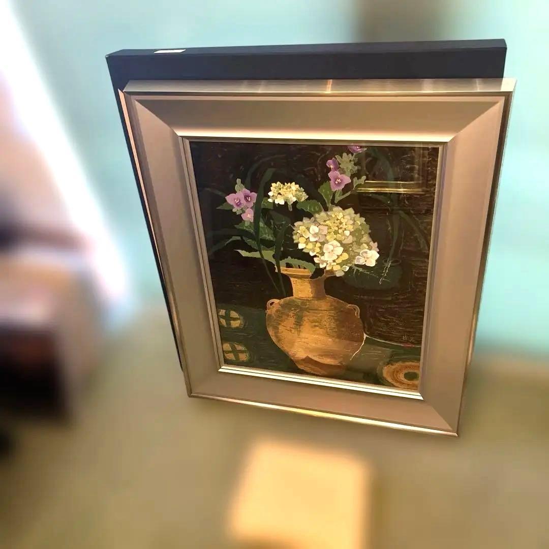 正規品）小倉遊亀『つゆくさ』木版画絵画（検索）平山郁夫千住博東山魁夷リトグラフ