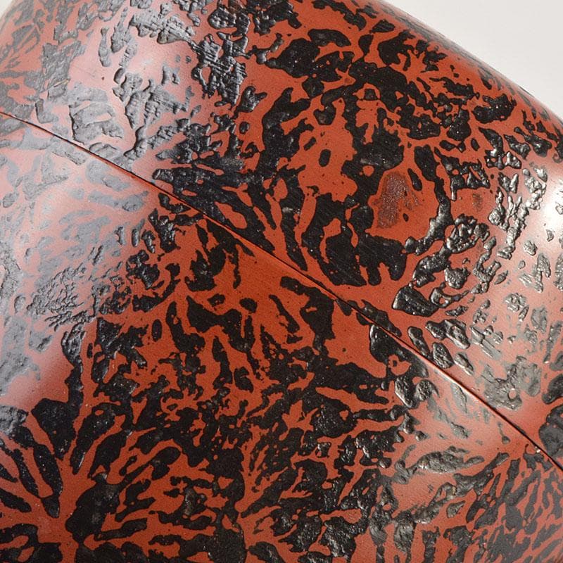 茶道具　加賀蒔絵師　新井司峰作　堆朱　中棗　共箱　V　6838