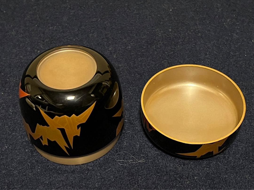 蒔絵師一瓢斎 折り鶴蒔絵　大棗　内銀溜　茶道具　共箱共布