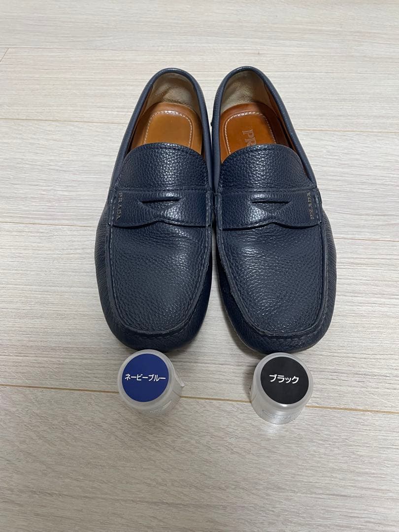 プラダ PRADA ローファー スリッポン ドライビングシューズ　ネイビー